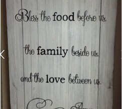 Food – Family – Love Sign